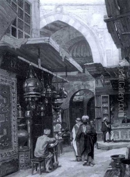 Kupferbazar In Kairo Oil Painting - Georg Macco
