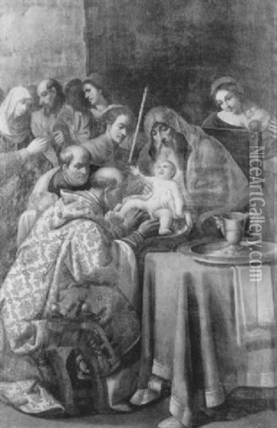 The Circumcision Of Christ Oil Painting - Aurelio Lomi