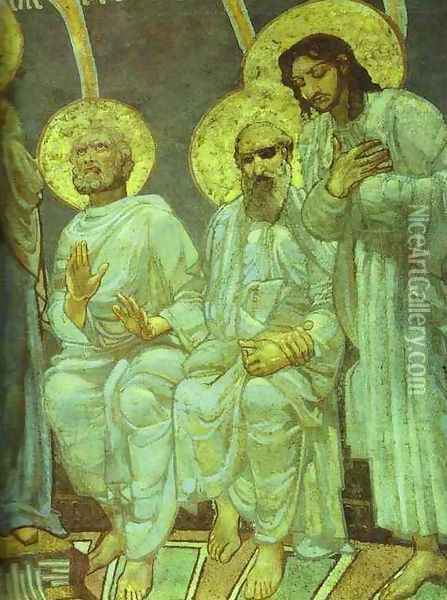 Pentecost (detail-4) 1884 Oil Painting - Mikhail Aleksandrovich Vrubel