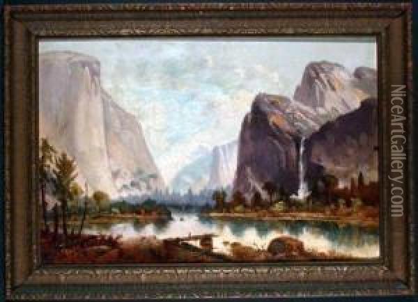 The Poet Of Yosemite Oil Painting - Harry Cassie Best