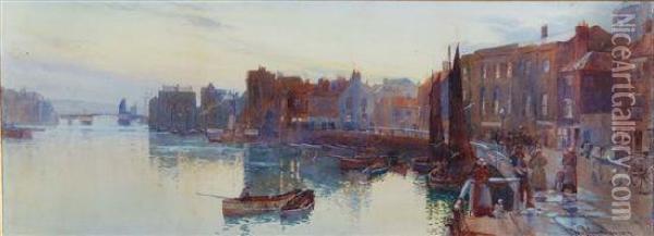 Evening After Rain - Whitby Oil Painting - William Matthison