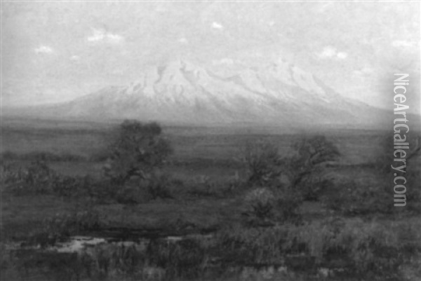 Desert Mountains, Sunset Oil Painting - Charles Partridge Adams