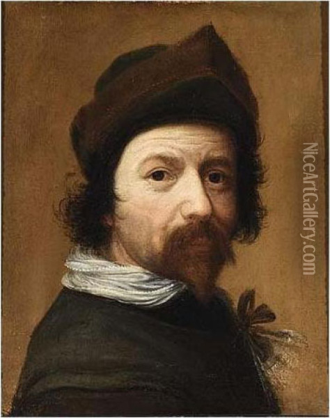 A Self Portrait Of The Artist Oil Painting - Huygh Pietersz. Voskuyl