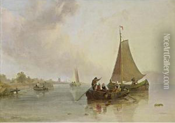 The Boat Trip Oil Painting - Christiaan Cornelis Kannemans