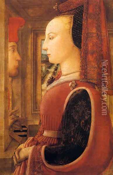 Portrait of a Man and a Woman Oil Painting - Filippino Lippi