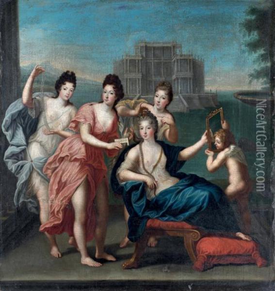 Venus Et Les Nymphes Oil Painting - Jean II Cotelle