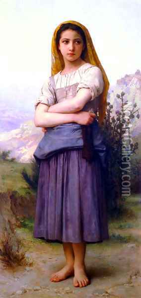 Bergere 1886 Oil Painting - William-Adolphe Bouguereau