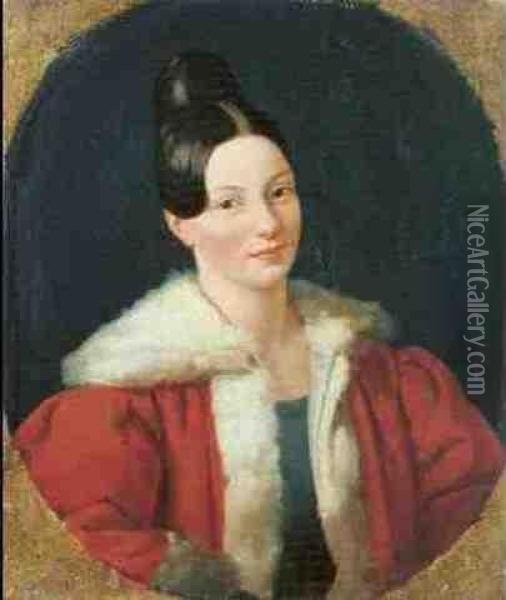 Bildnis Der Sangerin Henriette Sontag (1806-1854) Oil Painting - Karl Christian Aubel