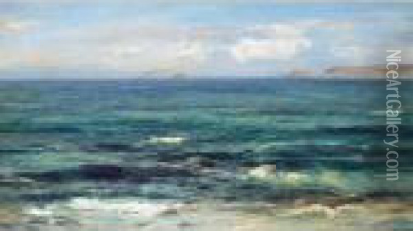 The Cornish Sea Oil Painting - David Farquharson