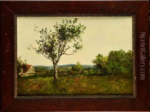 Paysage Au Grand Arbre Oil Painting - Leon Richet