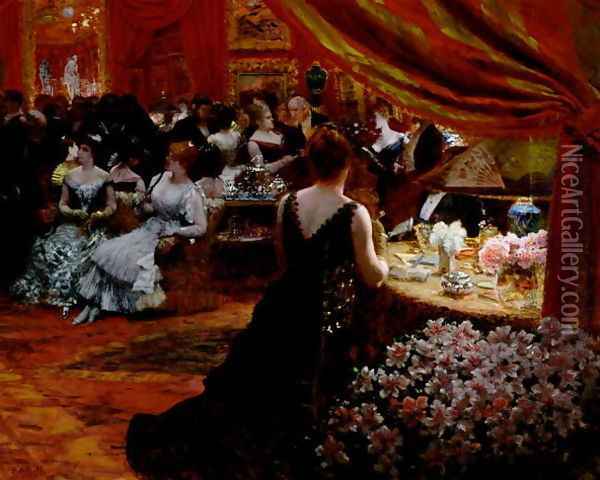 The Salon of Princess Mathilde (1820-1904) 1883 Oil Painting - Giuseppe de Nittis