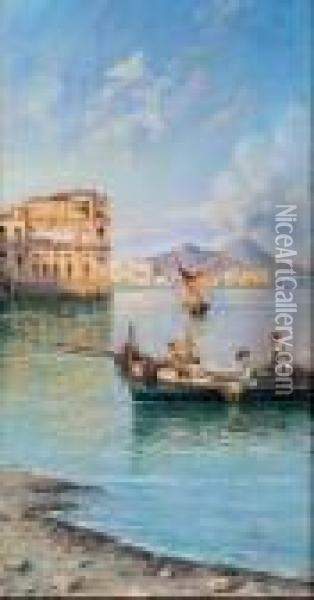 Scorcio Del Golfo Di Napoli Oil Painting - Giuseppe Carelli