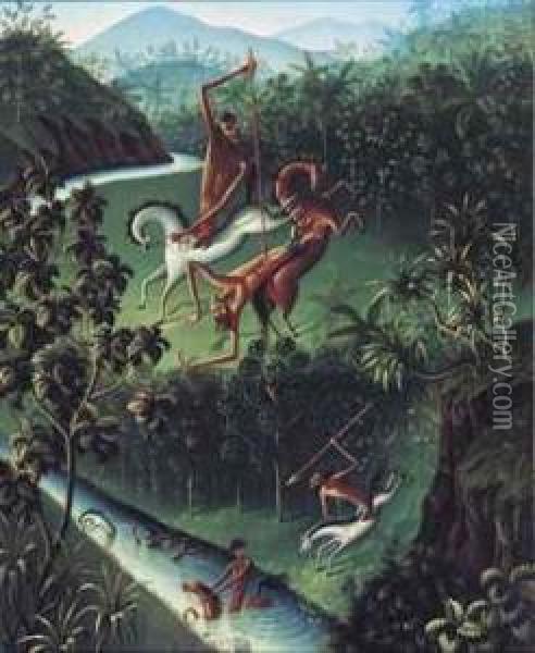 Balinesische Legende (balinese Legend) Oil Painting - Walter Spies