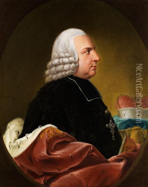 Portrait Des Wurzburger Furstbischofslothar Franz Von Schornborn Oil Painting - Johann Jakob Ihle