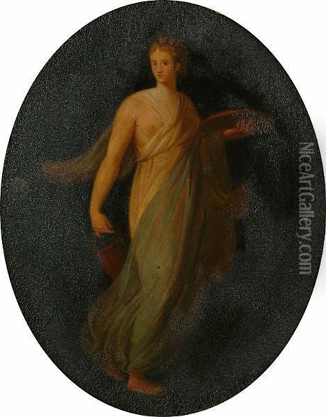 Mythological Figures Oil Painting - Angelica Kauffmann