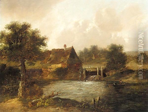 The watermill Oil Painting - Charles Morris