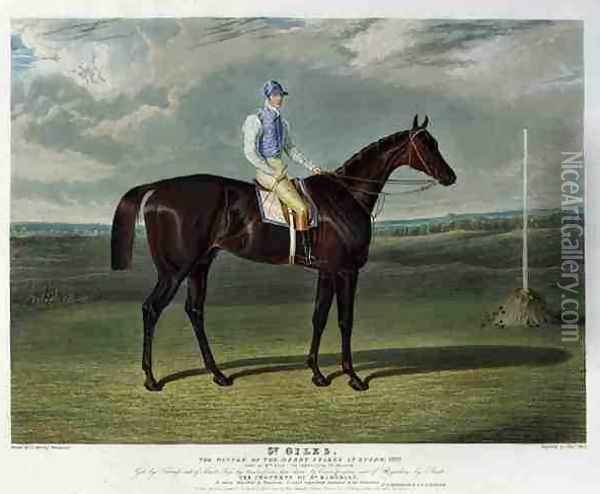 St Giles the Winner of the Derby Stakes at Epsom Oil Painting - John Frederick Herring Snr