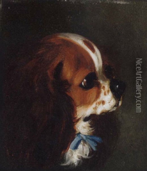 Cavalier King Charles Spaniel Oil Painting - Edwin (of Bath) Loder