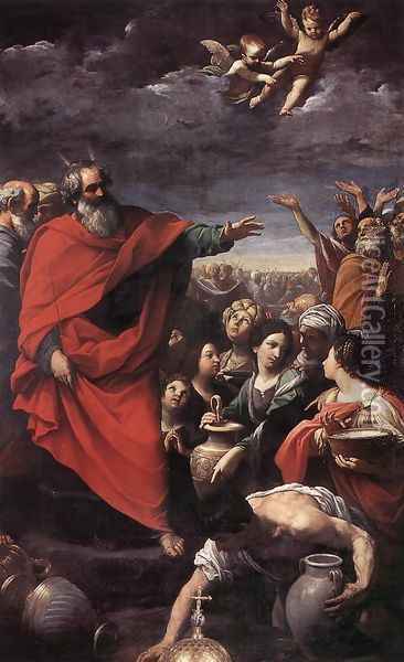 The Gathering of the Manna 1614-15 Oil Painting - Guido Reni