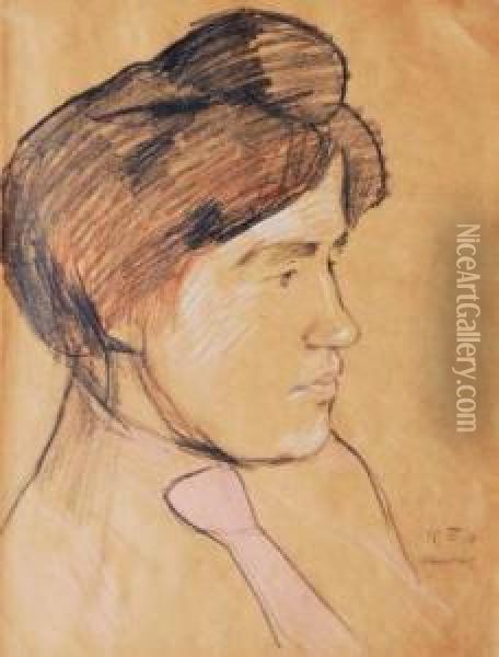 Portrait Einer Frau Oil Painting - Franz Nolken