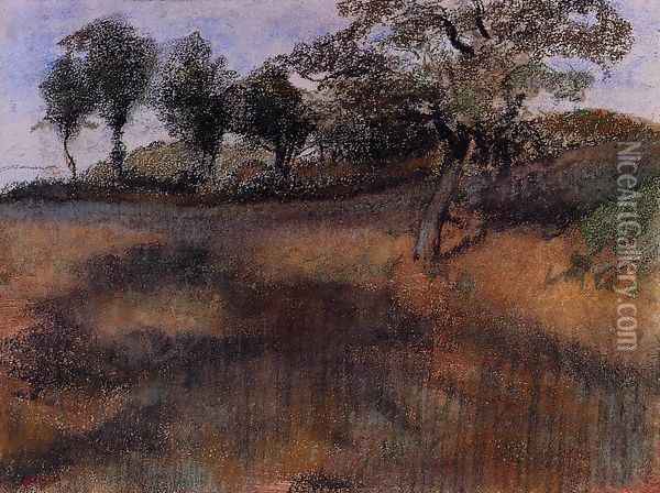 Plowed Field Oil Painting - Edgar Degas