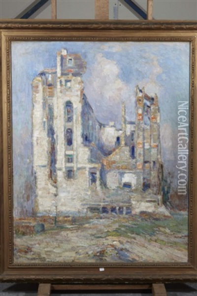 Hopital De La Panne En Ruine Oil Painting - Maurice Blieck