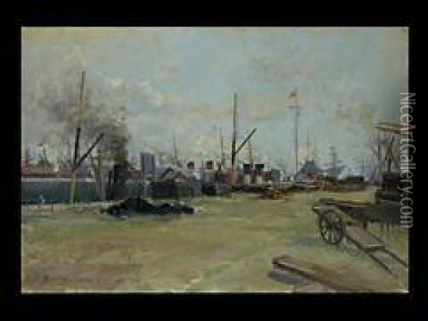 Havre-le Port Oil Painting - Eugene Boudin