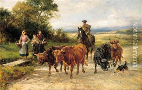 The Handsome Drover Oil Painting - Heywood Hardy