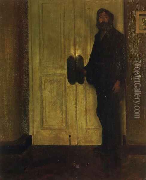 Man at the Door Date unknown Oil Painting - Alfred Henry Maurer