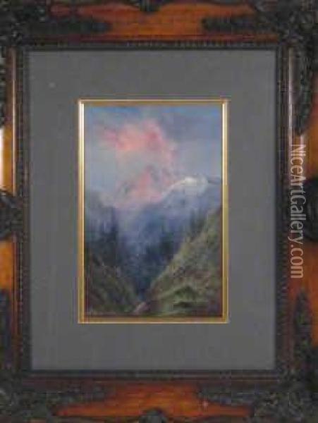 Scottish Mountain Oil Painting - Samuel John Barnes
