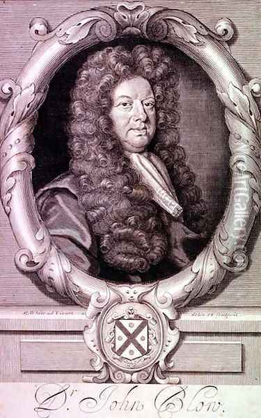 Hirsch.111.656 Dr. John Blow (1649-1708), organist, engraved by the artist Oil Painting - Robert White