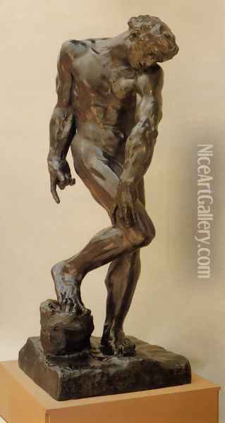 Adam [detail: 1] Oil Painting - Auguste Rodin
