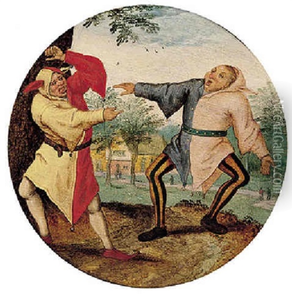 The Fools Oil Painting - Pieter Brueghel the Younger