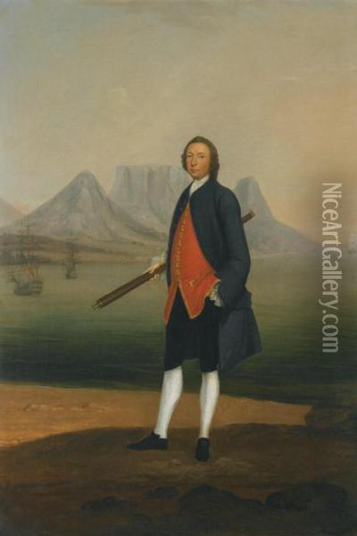 Portrait Of Richard Beard Streatfield Of Copford Lichfield Oil Painting - Arthur Devis