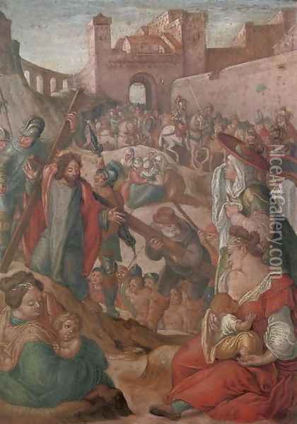 Christ on the Road to Calvary 2 Oil Painting - Flemish School