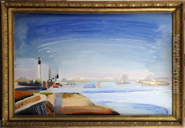 Vue Du Port D'ostende Oil Painting - Albert Claes-Thobois