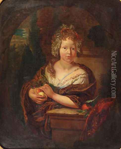 Portrait of a girl Oil Painting - Adriaen Van Der Werff