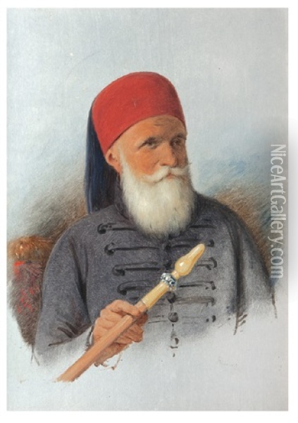 Kavalali Mehmet Ali Pasa Oil Painting - Konstantin Johannes Franz Cretius