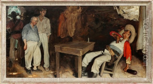 Central American Bandits Oil Painting - Mcclelland Barclay