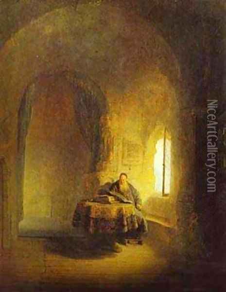 Philosopher Reading 1631 Oil Painting - Harmenszoon van Rijn Rembrandt