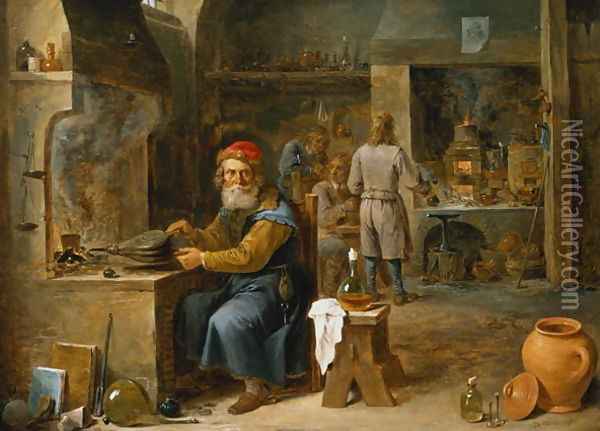 The Alchemist 4 Oil Painting - David The Younger Teniers