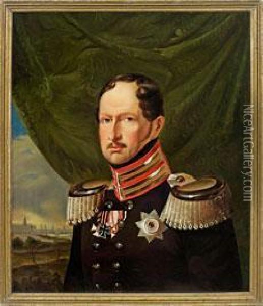 Konig Friedrich Wilhelmiii. Von Preusen Oil Painting - Franz Krutger
