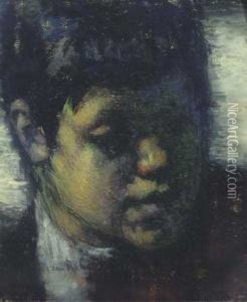 Head Of A Boy Oil Painting - Suze Robertson
