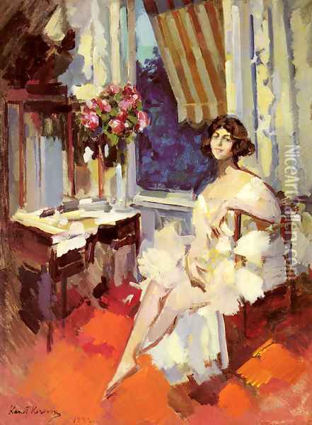 A Ballerina In Her Boudoir Oil Painting - Konstantin Alexeievitch Korovin