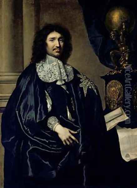 Portrait of Jean-Baptiste Colbert de Torcy 1619-83 Oil Painting - Claude Lefebvre
