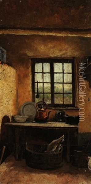 Kucheninterieur Oil Painting - Theodor Alt