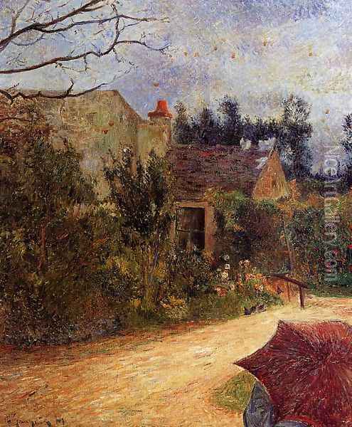 Pissarros Garden Quai Du Pothuis Pontoise Oil Painting - Paul Gauguin