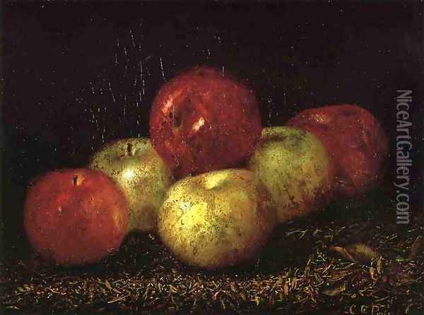 Still Life with Apples Oil Painting - Charles Ethan Porter