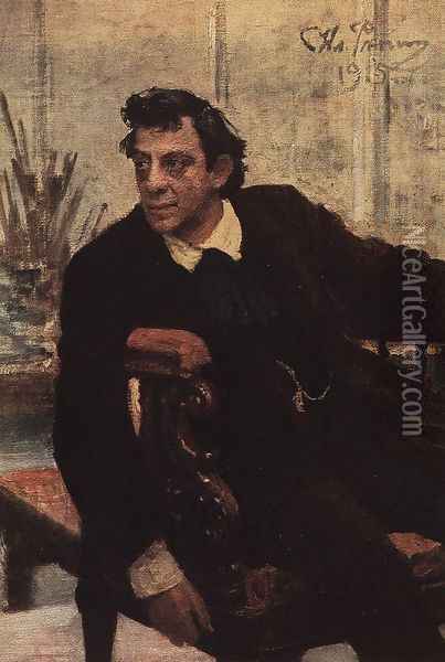 Portrait of actor Pavel Vasilyevich Samoylov Oil Painting - Ilya Efimovich Efimovich Repin