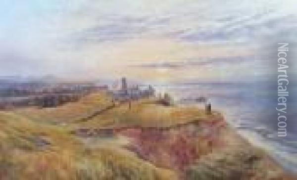 Sunset, Cromer From The East Cliffs Oil Painting - Stephen John Batchelder
